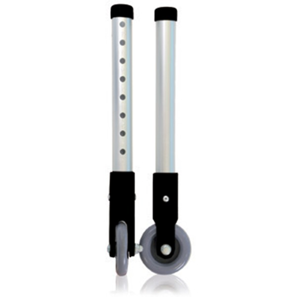 Prime Coppia gambe con ruote fisse diametro 12 cm 8 fori per deambulatori e girello modelli RP736 RP731 Art. RV7155-8 -