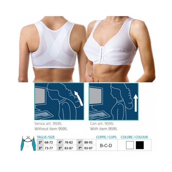 Prime Orione Safte Reggiseno Raddrizzaspalle coppa B BIANCO