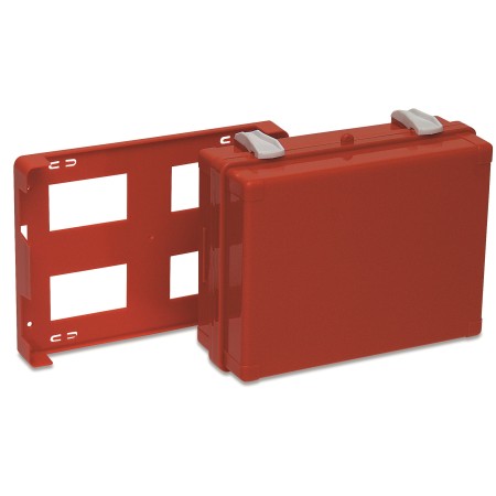 1 - Valigetta Pronto Soccorso vuota piccola MEDISAN Arancio, Attacco a Muro, con divisori interni Tenuta Ermetica 235x200x87 mm