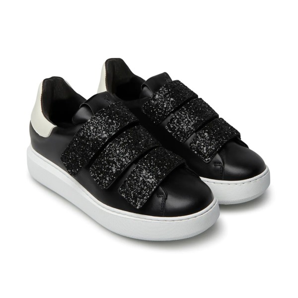 Scarpe ortopediche donna Sportive Optima Molliter YDA PRO LAND Spring System Nera Glitter Art. CPD-LAND