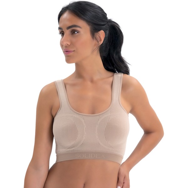 Solidea Reggiseno a Compressione con tasche interne SILVER WAVE SECRET SKIN NATUR Art. 0624A5
