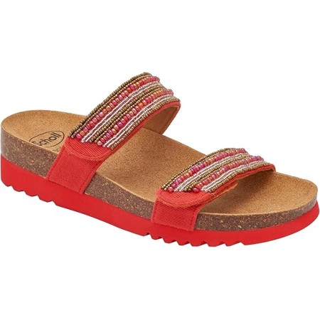 1 - Scholl Ciabatte Donna ZAFIRAH Canvas beads Coral