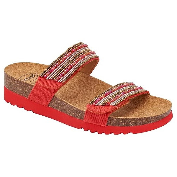 Scholl Ciabatte Donna ZAFIRAH Canvas beads Coral
