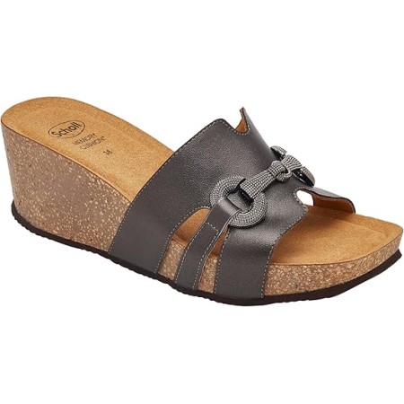 1 - Scholl Ciabatte Donna CAMOGLI Laminated synthetic Black