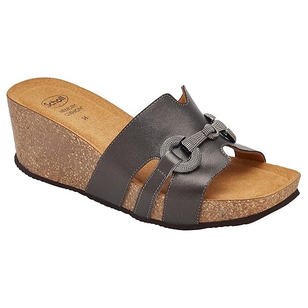 Scholl Ciabatte Donna CAMOGLI Laminated synthetic Black