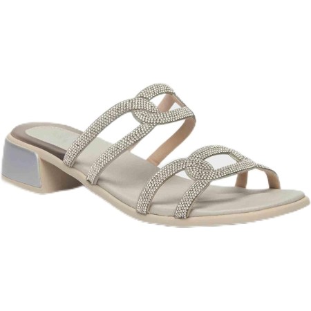 1 - Scholl Ciabatte Donna LIPARI Microfibre strass Silver