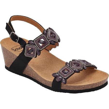 1 - Scholl Sandali Donna SANREMO SANDAL Microfibre accessories Black
