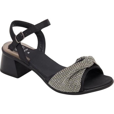1 - Scholl Sandali Donna VULCANO Satin strass Black