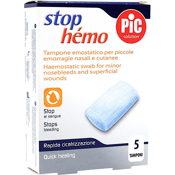 Prime Astuccio STOP HEMO 5 bustine singole sterili di tamponi emostatici