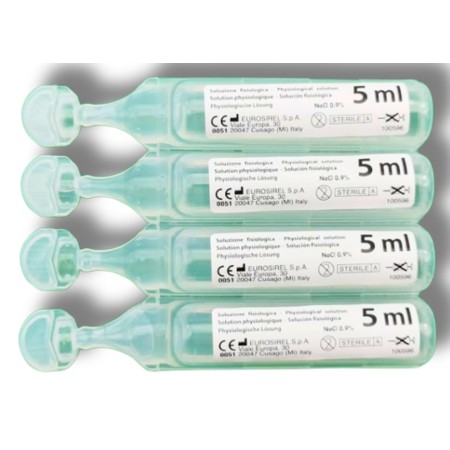 1 - Soluzione salina 0,9% cloruro di sodio sterile ml.5 confezione da 20 ampolle -