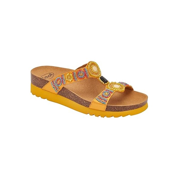 Scholl Ciabatte NEW BOGOTA' WEDGE Satin beads Tangerine