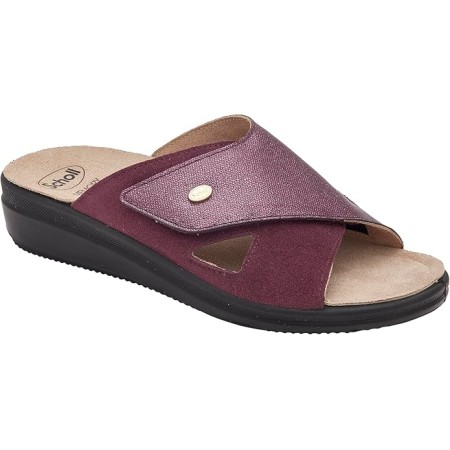 1 - Scholl Ciabatte ANTONIA CROSS Printed synthetic+suede Bordeaux