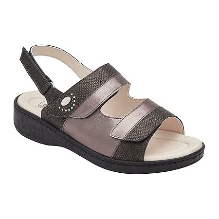 1 - Scholl Ciabatte MARINELLA SANDAL Iridescent synthetic+printed synthetic Black