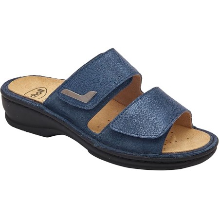 1 - Scholl Ciabatte MIETTA 2.0 Printed Suede+Suede Blue