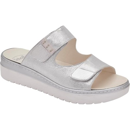 1 - Scholl Ciabatte VERSILIA Printed leather Silver