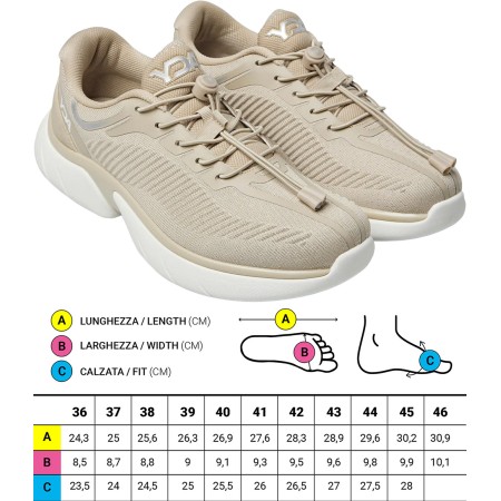 1 - Scarpe ortopediche Sportive Optima Molliter YDA CAIRN Spring System Beige Art. C1Y-YDAC20