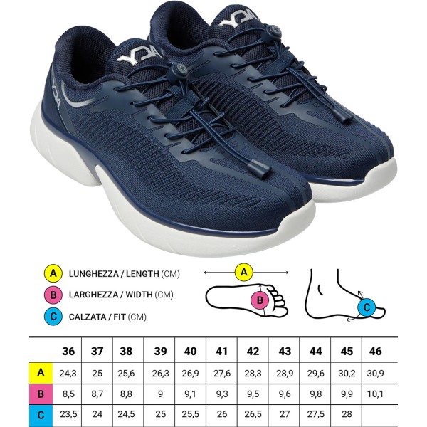 Scarpe ortopediche Sportive Blu Navy Optima Molliter YDA CAIRN Spring System  Art. C1Y-YDAC20