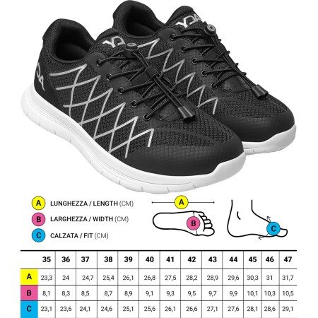 1 - Scarpe ortopediche Sportive RESTYLED Optima Molliter YDA Calzata Normale Nero Art. C1Y-YDAW15