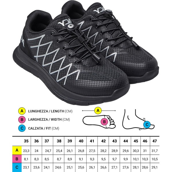 Scarpe ortopediche Sportive Optima Molliter YDA Spring System Nero Art. C1Y-YDAW15 BLOCK