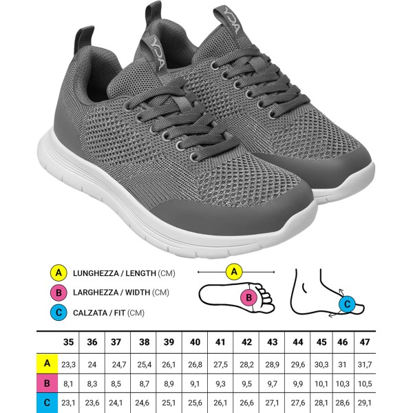 Scarpe ortopediche Sportive Optima Molliter YDA CODY TES DARK GREY/LUREX Art. C1D-CODY