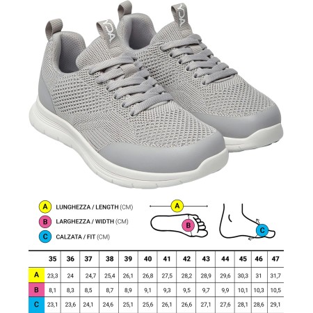 1 - Scarpe ortopediche Sportive Optima Molliter YDA CODY TES GRIGIO LUREX Art. C1D-CODY