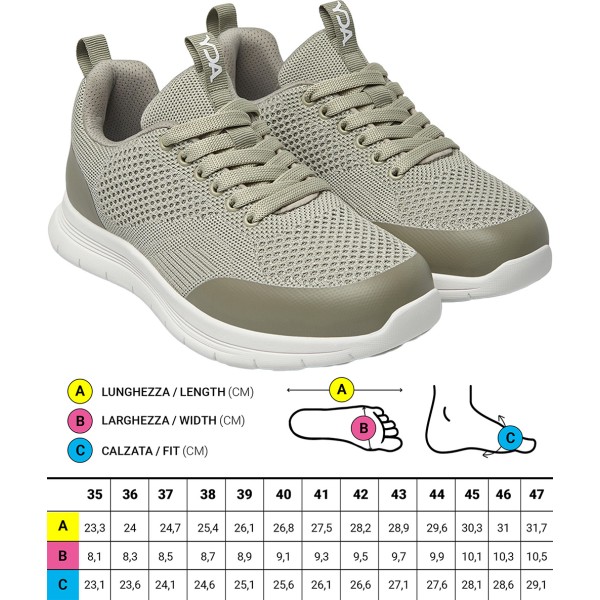 Scarpe ortopediche Sportive Optima Molliter YDA CODY TES SALVIA Art. C1D-CODY
