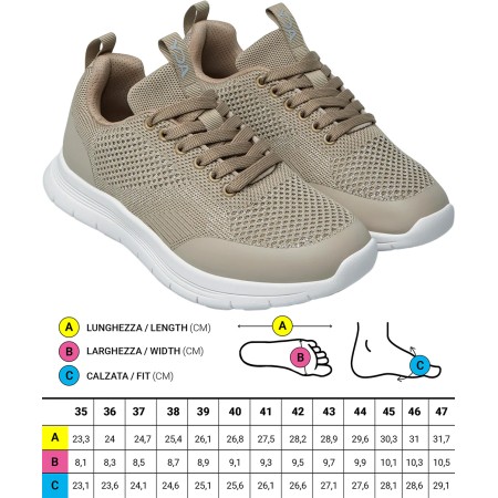 1 - Scarpe ortopediche Sportive Optima Molliter YDA CODY TES SAND LUREX Art. C1D-CODY