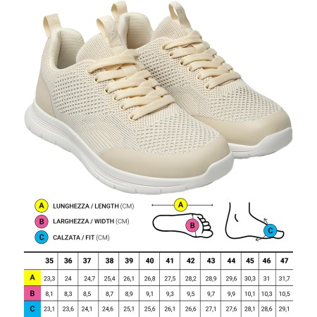 1 - Scarpe ortopediche Sportive Optima Molliter YDA CODY TES TOTAL BEIGE LUREX Art. C1D-CODY