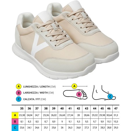 1 - Scarpe ortopediche Sportive Optima Molliter YDA MAS Spring System BEIGE /BIANCO Art. CPY-MAS CR/TES