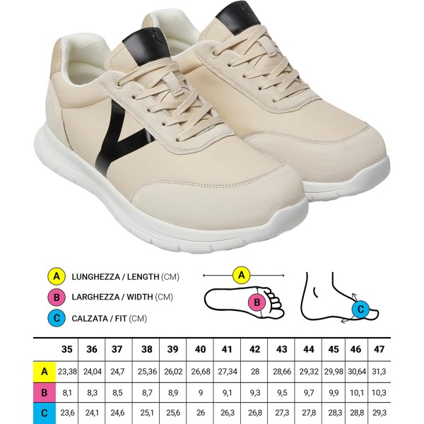 Scarpe ortopediche Sportive Optima Molliter YDA MAS Spring System BEIGE/NERO Art. CPY-MAS CR/TES