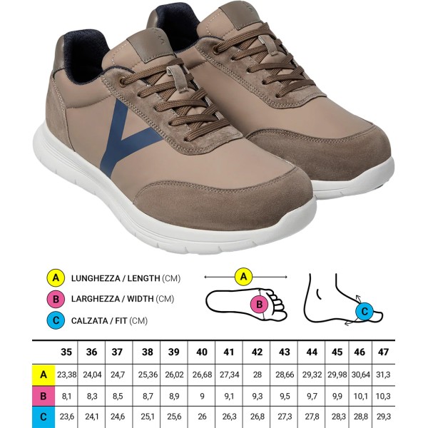 Scarpe ortopediche Sportive Optima Molliter YDA MAS Spring System FANGO/BLU Art. CPY-MAS CR/TES