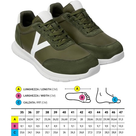 1 - Scarpe ortopediche Sportive Optima Molliter YDA MAS Spring System MILITARE / BIANCO Art. CPY-MAS CR/TES