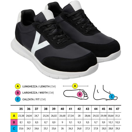 1 - Scarpe ortopediche Sportive Optima Molliter YDA MAS Spring System NERO/BIANCO Art. CPY-MAS CR/TES