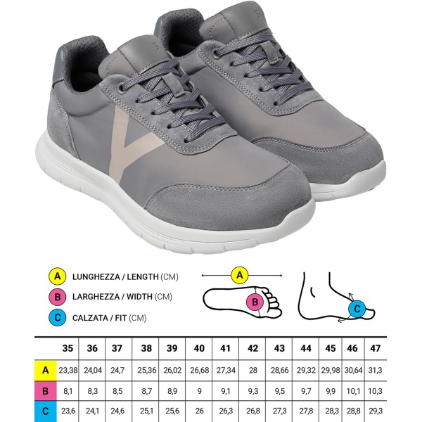 Scarpe ortopediche Sportive Optima Molliter YDA MAS Spring System GRIGIO/CIPRIA Art. CPD-MAS CR/TES