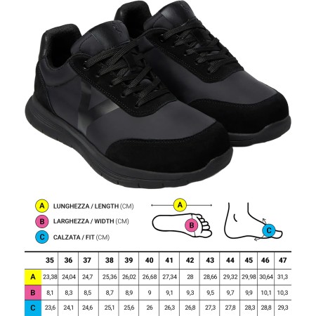 1 - Scarpe ortopediche Sportive Optima Molliter YDA MAS Spring System NERO Art. CPY-MAS CB