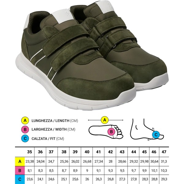 Scarpe ortopediche Sportive Optima Molliter YDA YUMA Spring System VERDE MIL Art. CPY-YUMA CR/TES