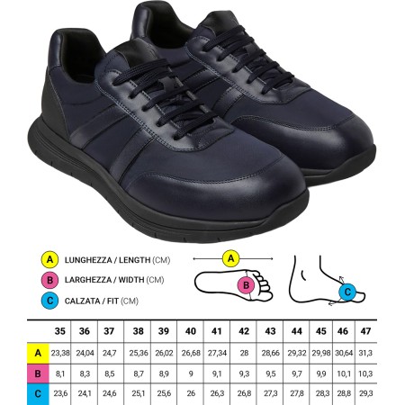 1 - Scarpe ortopediche Sportive Optima Molliter YDA KURT Spring System BLU Art. CPU-KURT VIT/TES