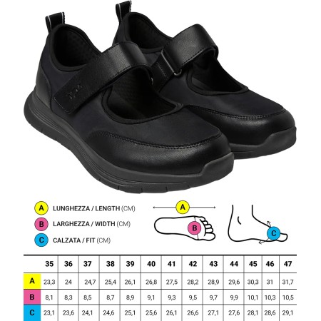 1 - Ciabatte ortopediche con suola semirigida Optima Molliter YDA ROBY NERO Art. C1D-ROBY CB