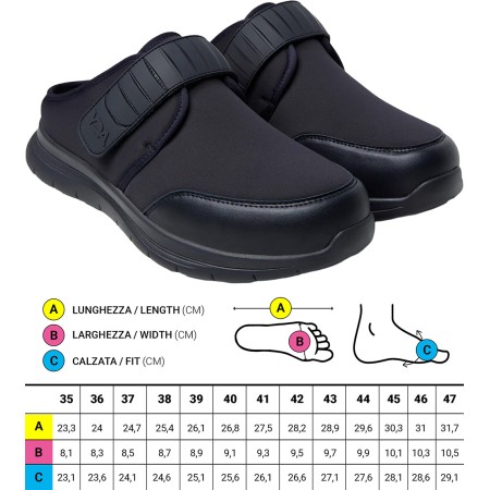 1 - Scarpe ortopediche Sabot Optima Molliter YDA SAND CB Blu Navy Art. C1Y-SAND