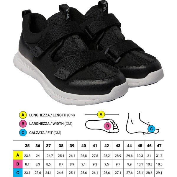 Scarpe ortopediche Sportive Optima Molliter YDA BAY Spring System Nero Art. C1Y-BAY