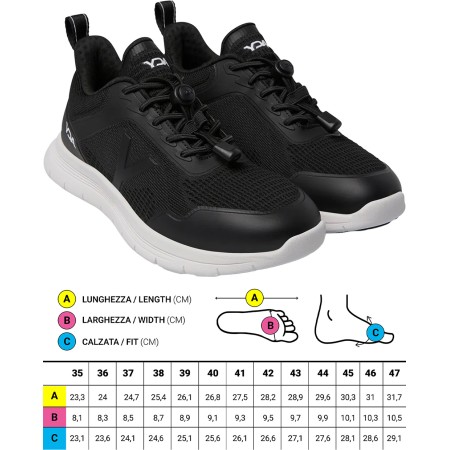 1 - Scarpe ortopediche Sportive Optima Molliter YDA FRESH BLACK Art. C1Y-FRESH