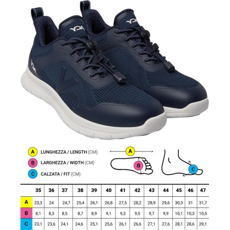 1 - Scarpe ortopediche Sportive Optima Molliter YDA FRESH DARK NAVY Art. C1Y-FRESH