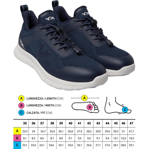 Scarpe ortopediche Sportive Optima Molliter YDA FRESH DARK NAVY Art. C1Y-FRESH