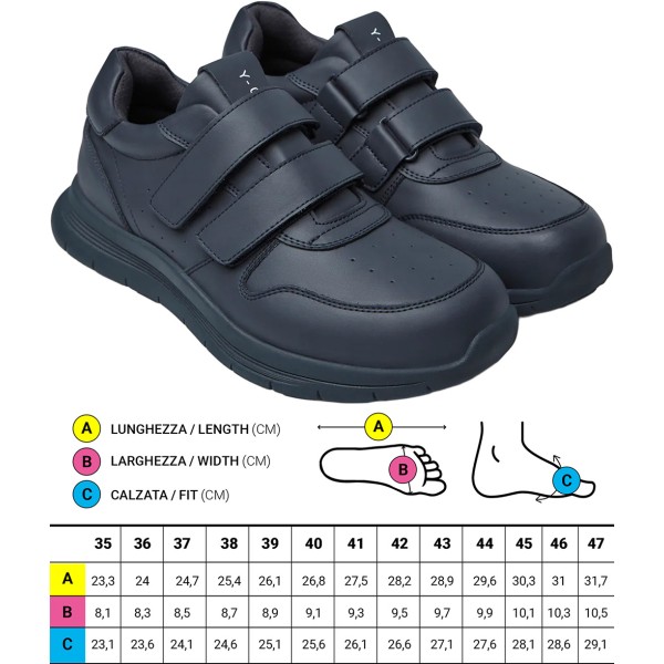 Scarpe ortopediche Sportive Optima Molliter YDA SOIL BLU Art. C1Y-SOIL CB