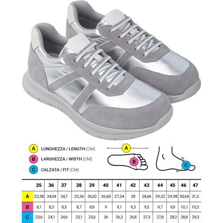 1 - Scarpe ortopediche Sportive Optima Molliter YDA KURT Spring System GRIGIO/ARGENTO Art. CPD-KURT CR/TES