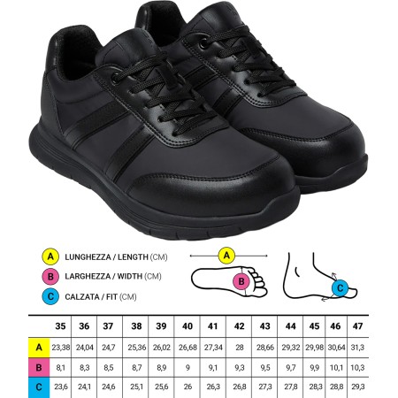 1 - Scarpe ortopediche Sportive Optima Molliter YDA KURT Spring System NERO Art. CPY-KURT VIT/TES
