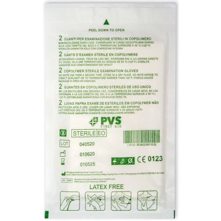 1 - Paio di guanti sterili in copolimero latex free Taglia M/L