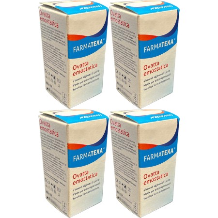 1 - Astuccio STOP HEMO 4 confezioni singole 100% naturale tamponi emostatici