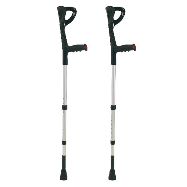 Stampelle Ortopediche Regolabili Con Ammortizzatore, in Alluminio Anodizzato