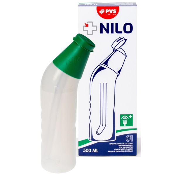 Prime Flacone NILO vuoto lavaocchi di emergenza forma anatomica oculare